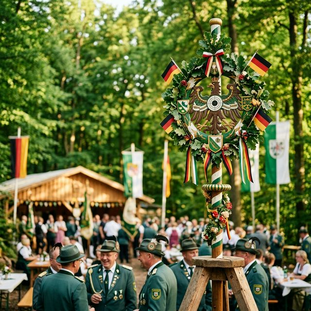 Traditionelle Vogelstange